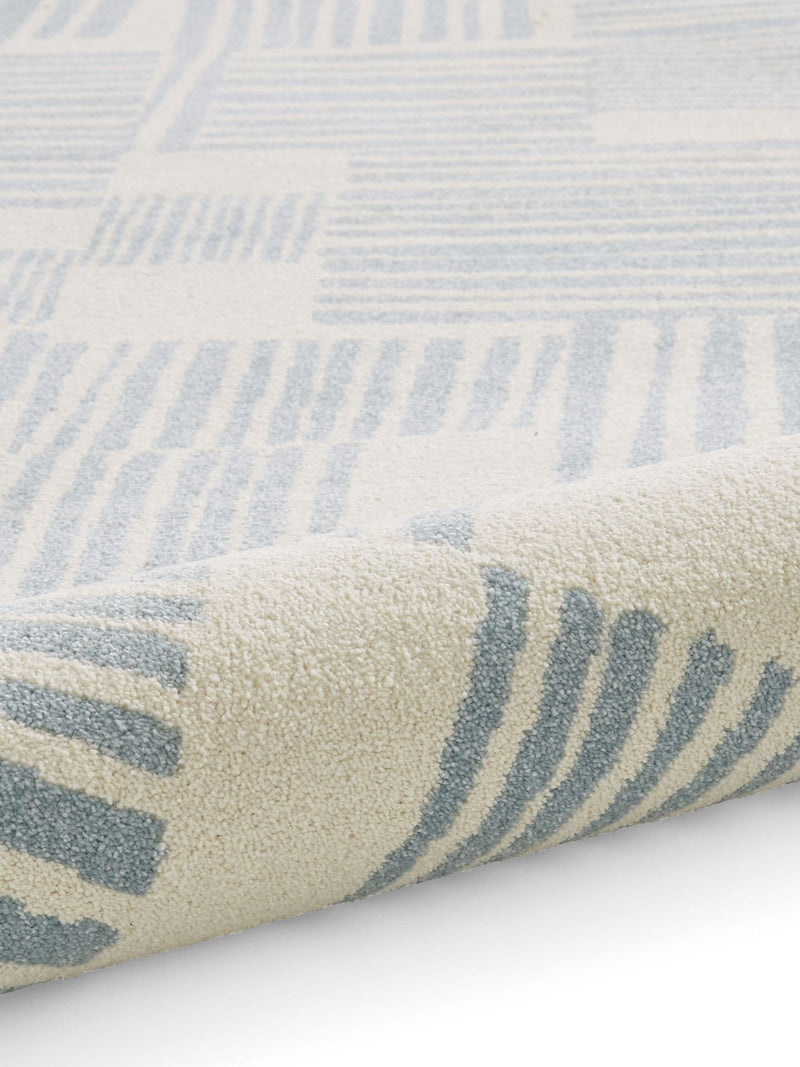 Catherine Lansfield Blue Blocks abstract rug - British product