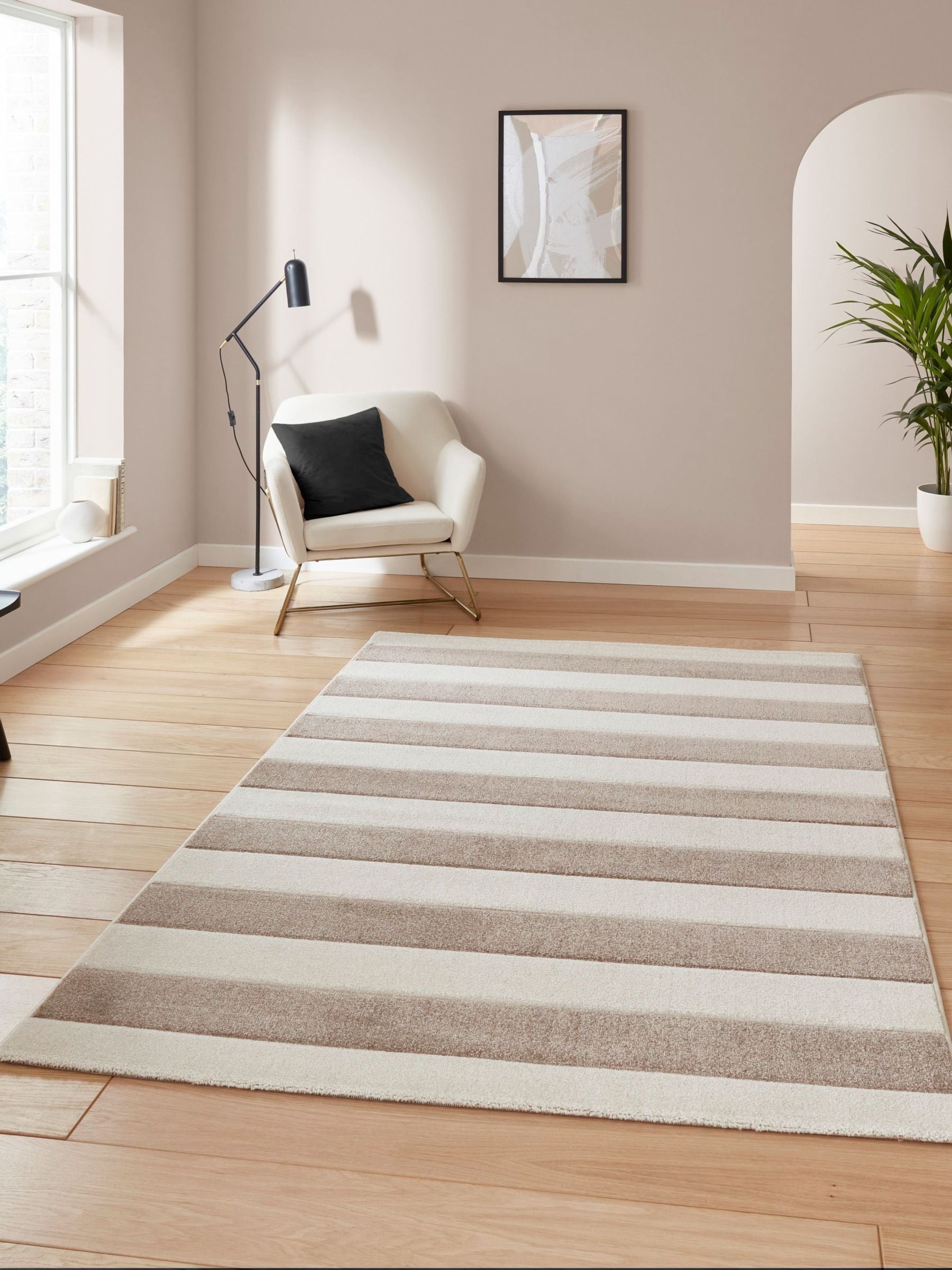 Catherine Lansfield Cove Stripe modern linear rug, UK version