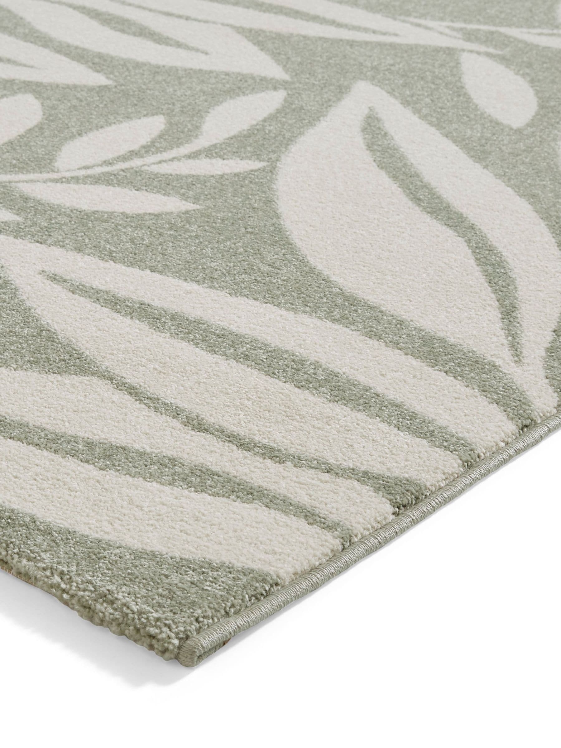 Catherine Lansfield Sorral Leaves botanical rug, 100% polypropylene - British product