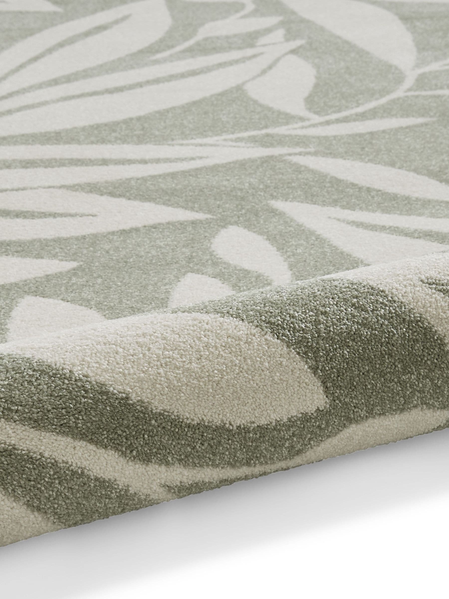 Catherine Lansfield Sorral Leaves botanical rug, 100% polypropylene - British product