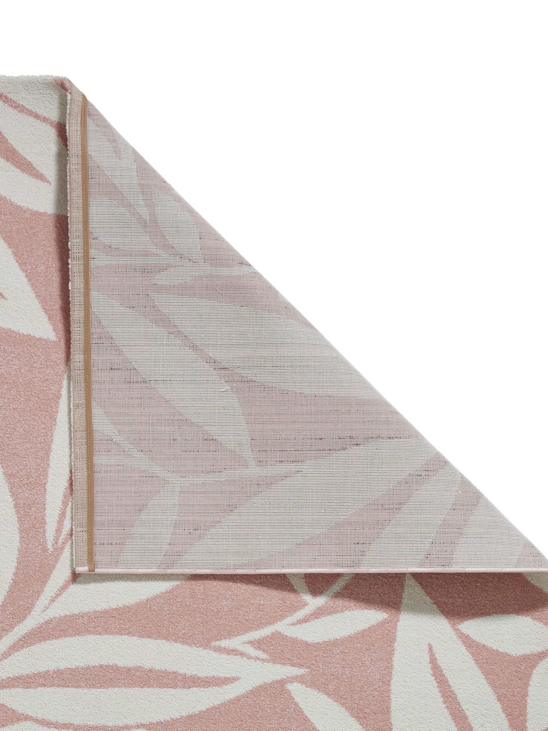 Catherine Lansfield pink sorral leaves botanical rug, UK version