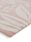 Catherine Lansfield pink sorral leaves botanical rug, UK version