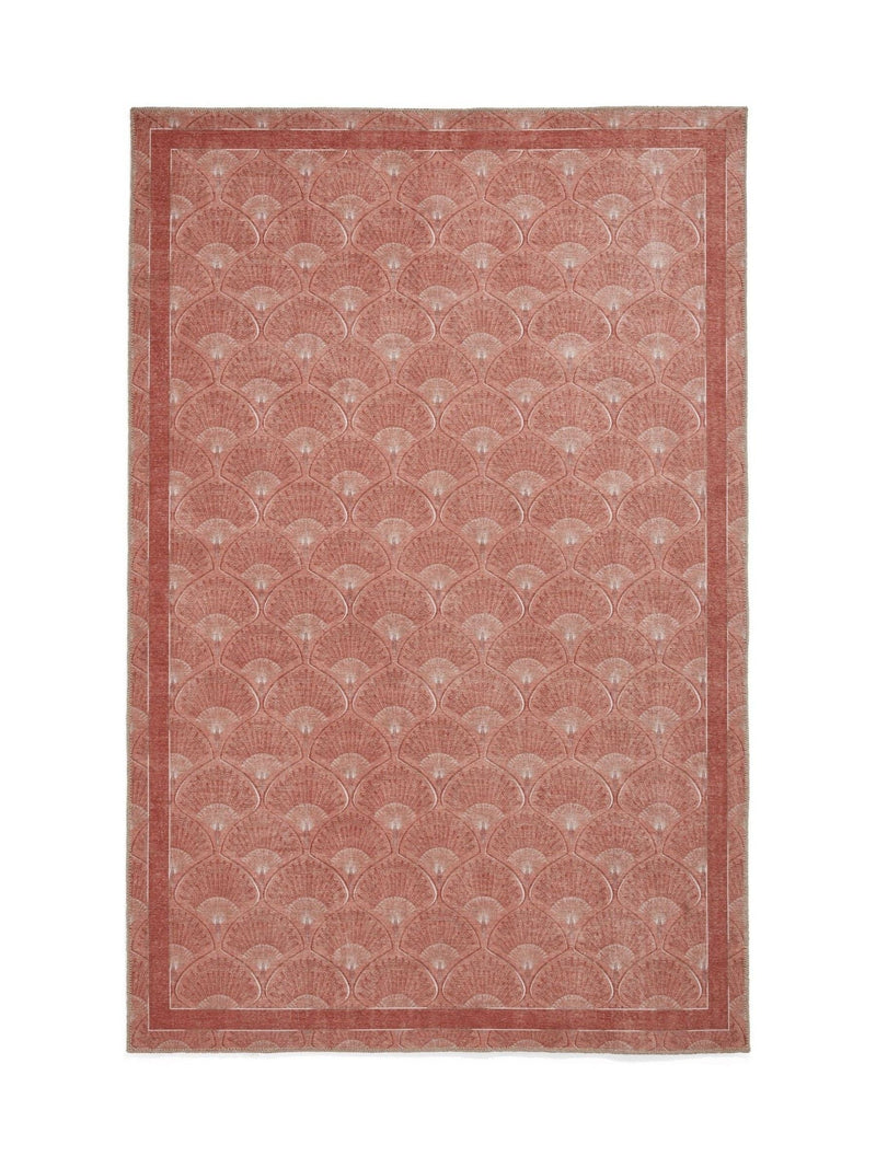 Catherine Lansfield Orange Deco Peacock washable rug, UK version