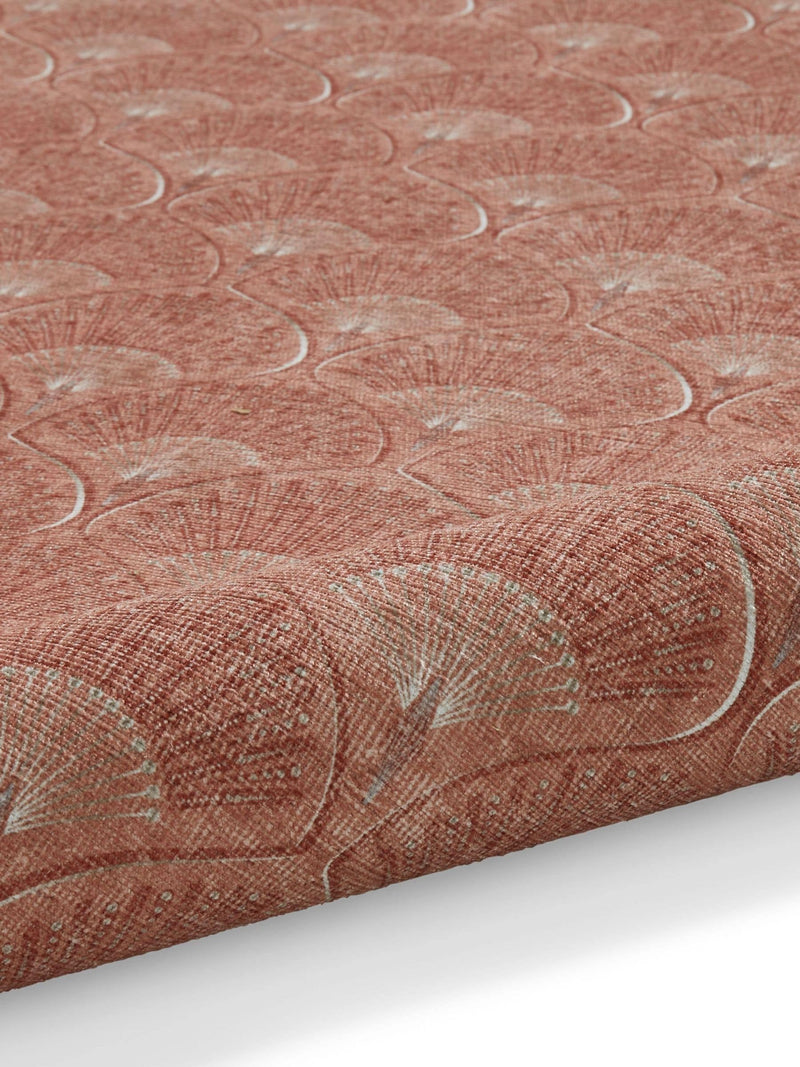 Catherine Lansfield Orange Deco Peacock washable rug, UK version