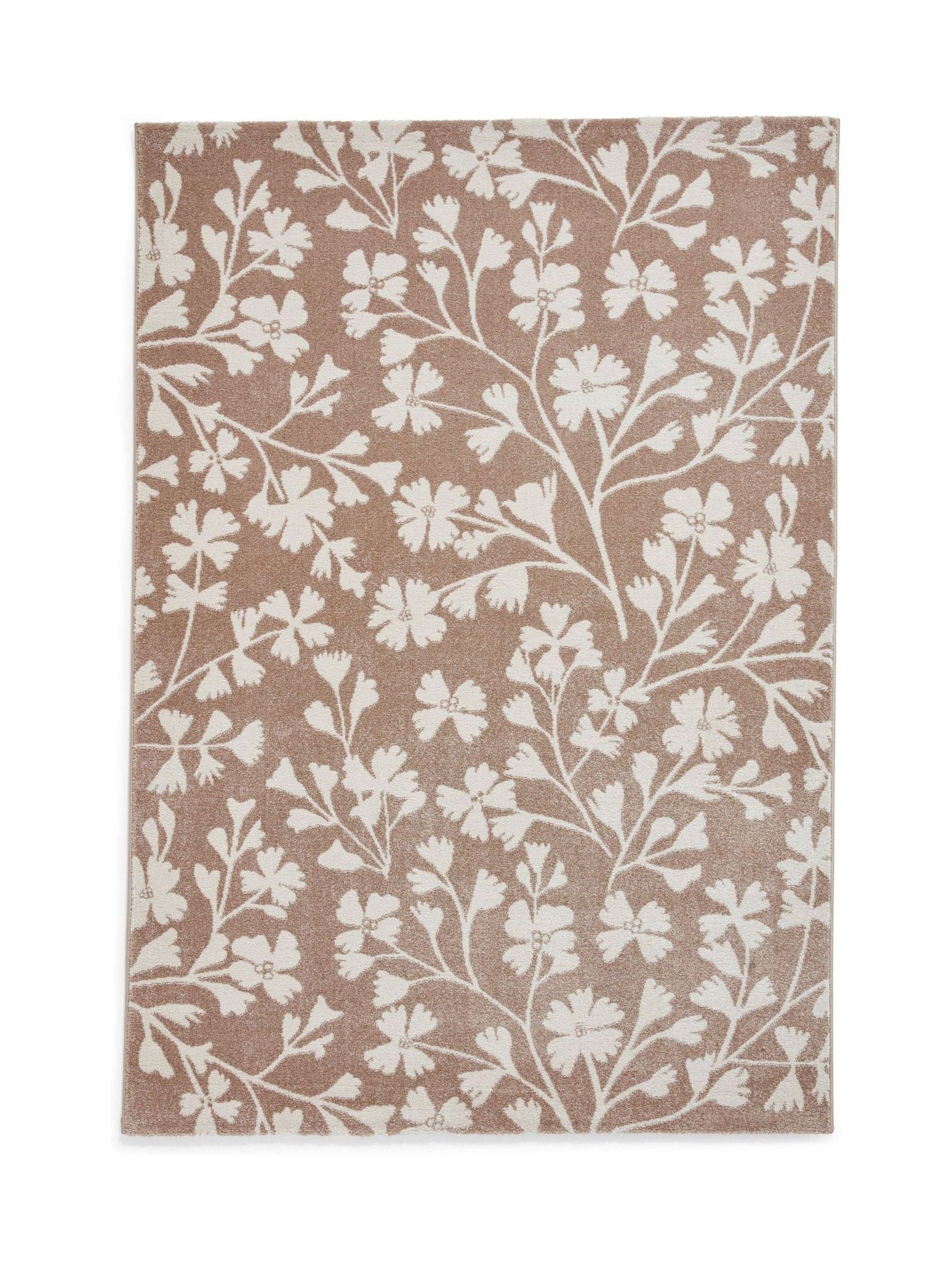 Catherine Lansfield Natural Grace Floral Rug polypropylene (British brand)