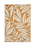 Catherine Lansfield yellow sorral leaves botanical rug - British product