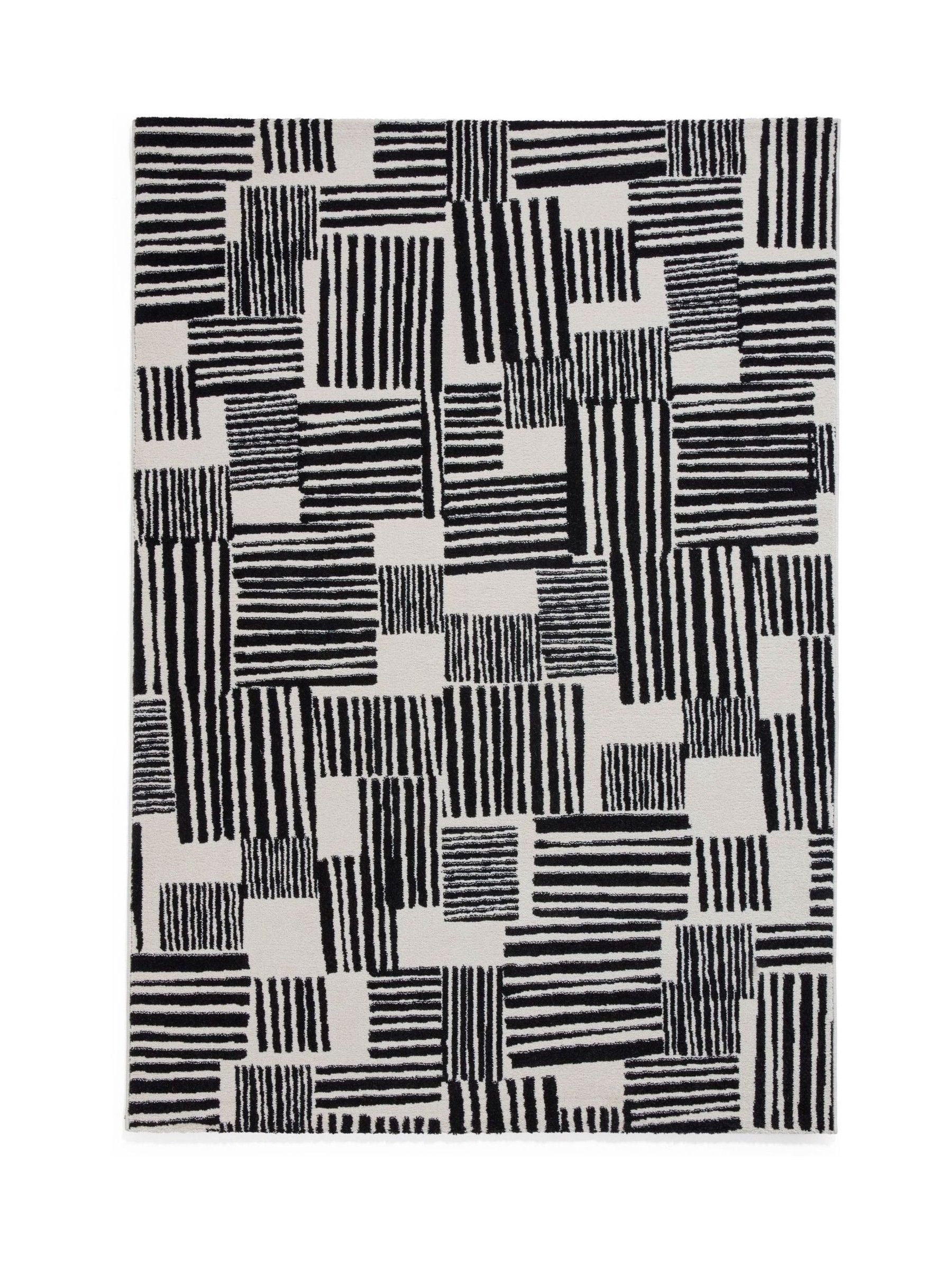 Catherine Lansfield modern abstract white rug, UK version