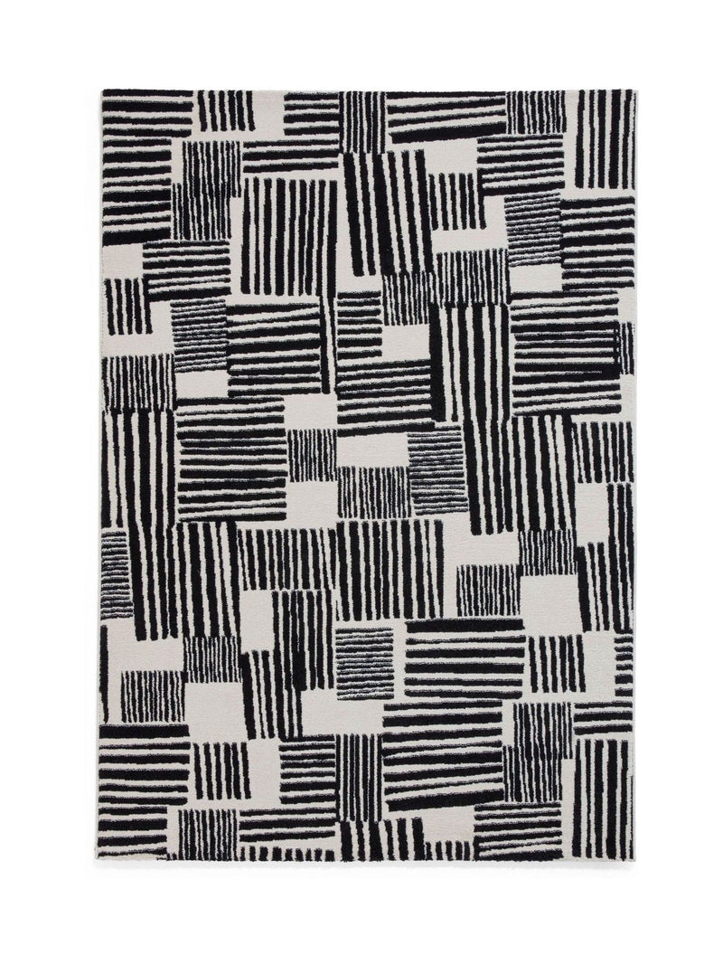 Catherine Lansfield modern abstract white rug, UK version