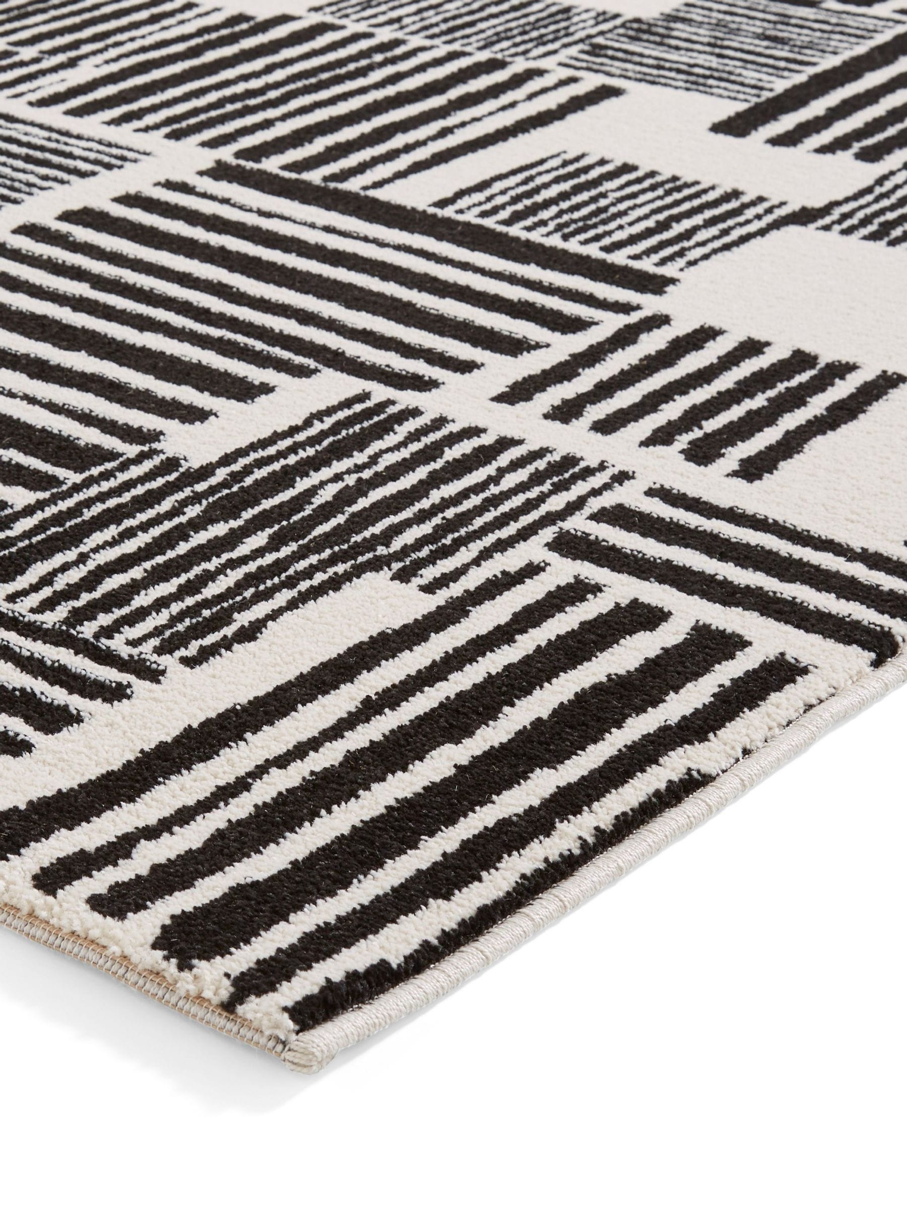 Catherine Lansfield modern abstract white rug, UK version