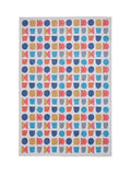 Catherine Lansfield blue geometric rug flat woven polyester, imported from the UK