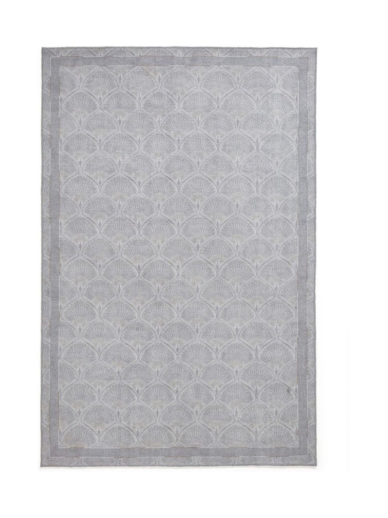 Catherine Lansfield Silver Deco Peacock washable rug (British brand)