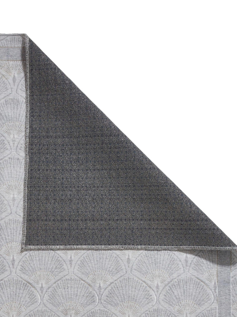 Catherine Lansfield Silver Deco Peacock washable rug (British brand)