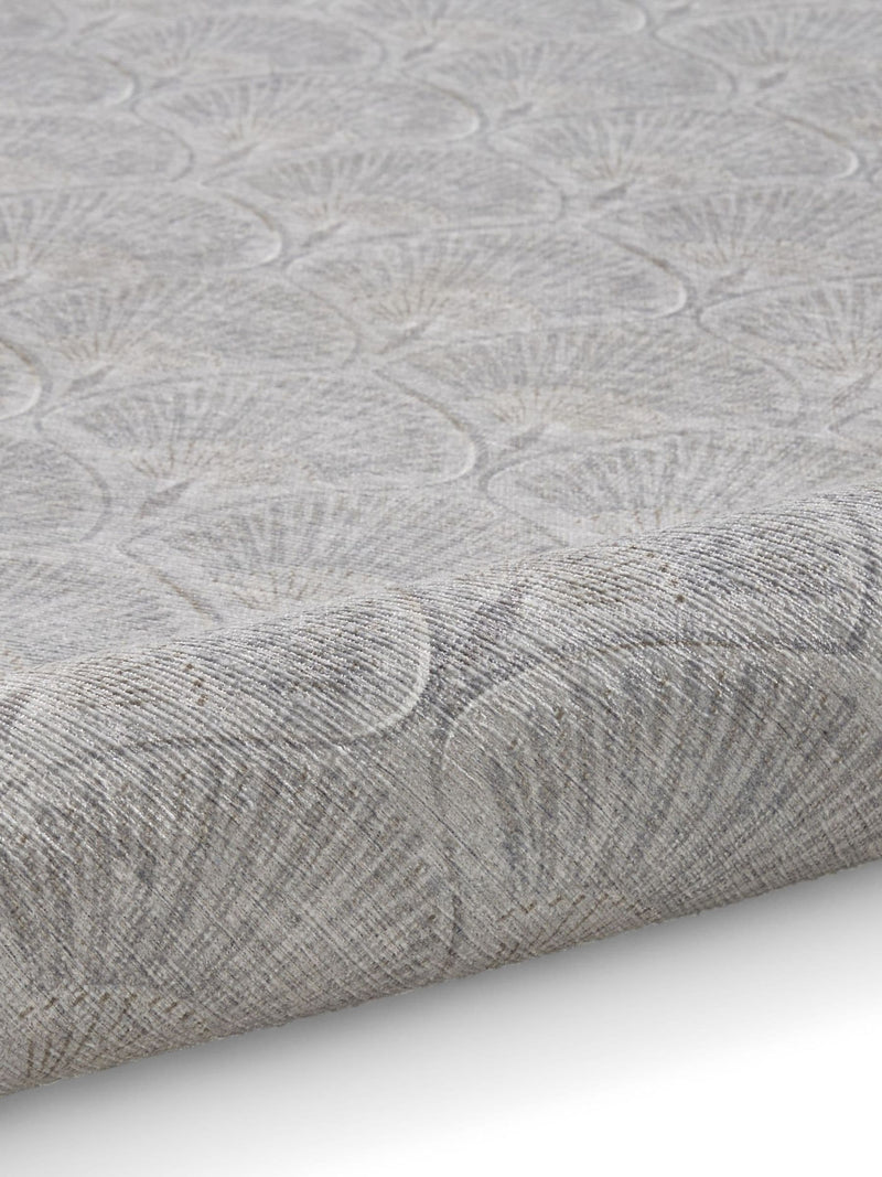 Catherine Lansfield Silver Deco Peacock washable rug (British brand)
