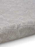 Catherine Lansfield Silver Deco Peacock washable rug (British brand)