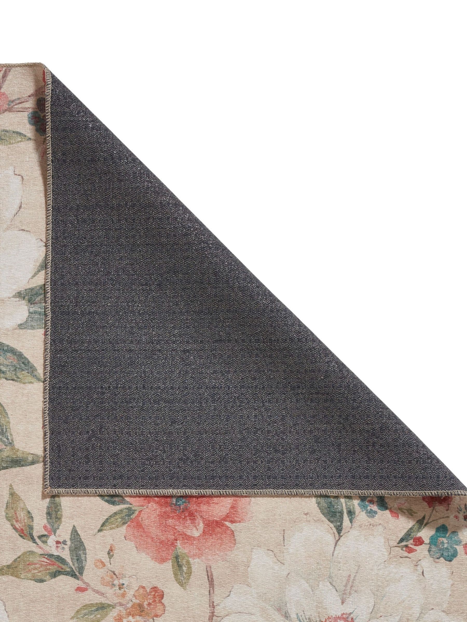 Catherine Lansfield Pipa Floral rug, machine-washable polyester (British brand)