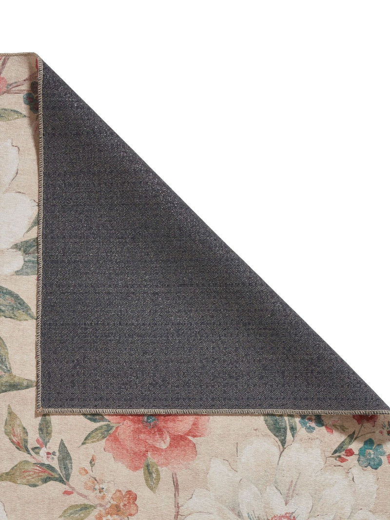 Catherine Lansfield Pipa Floral rug, machine-washable polyester (British brand)