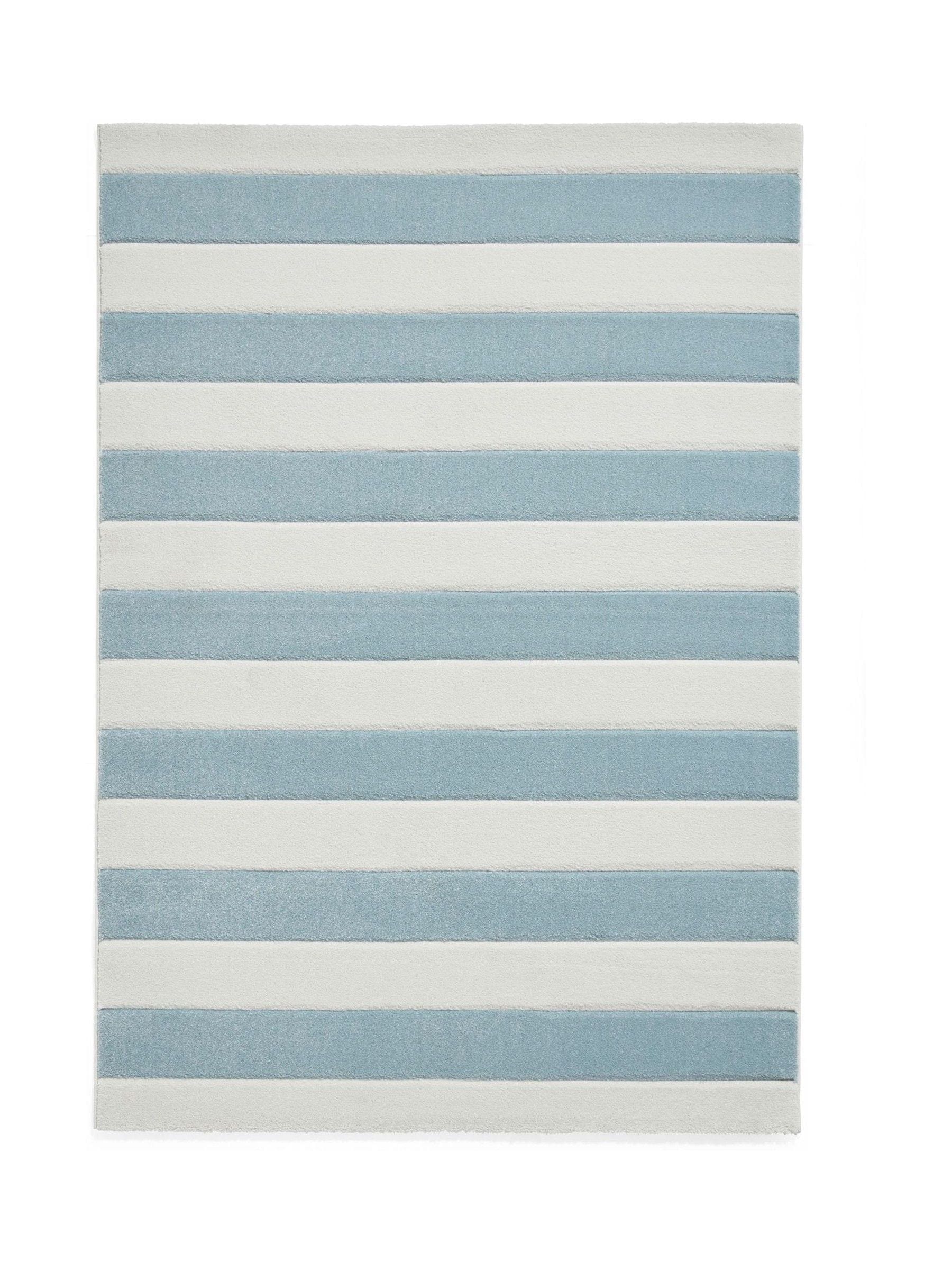 Catherine Lansfield Blue Cove Stripe rug, imported from the UK