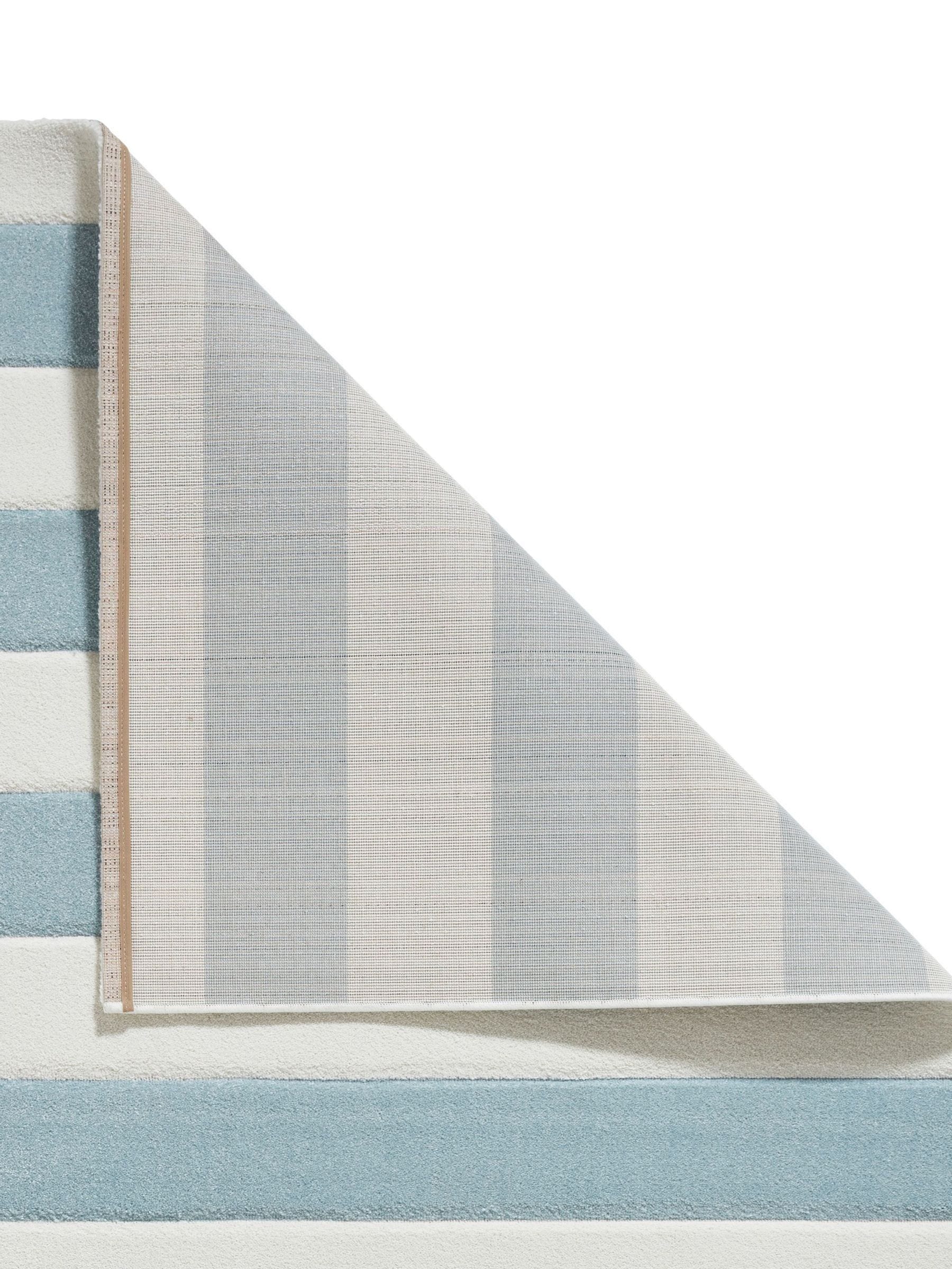 Catherine Lansfield Blue Cove Stripe rug, imported from the UK