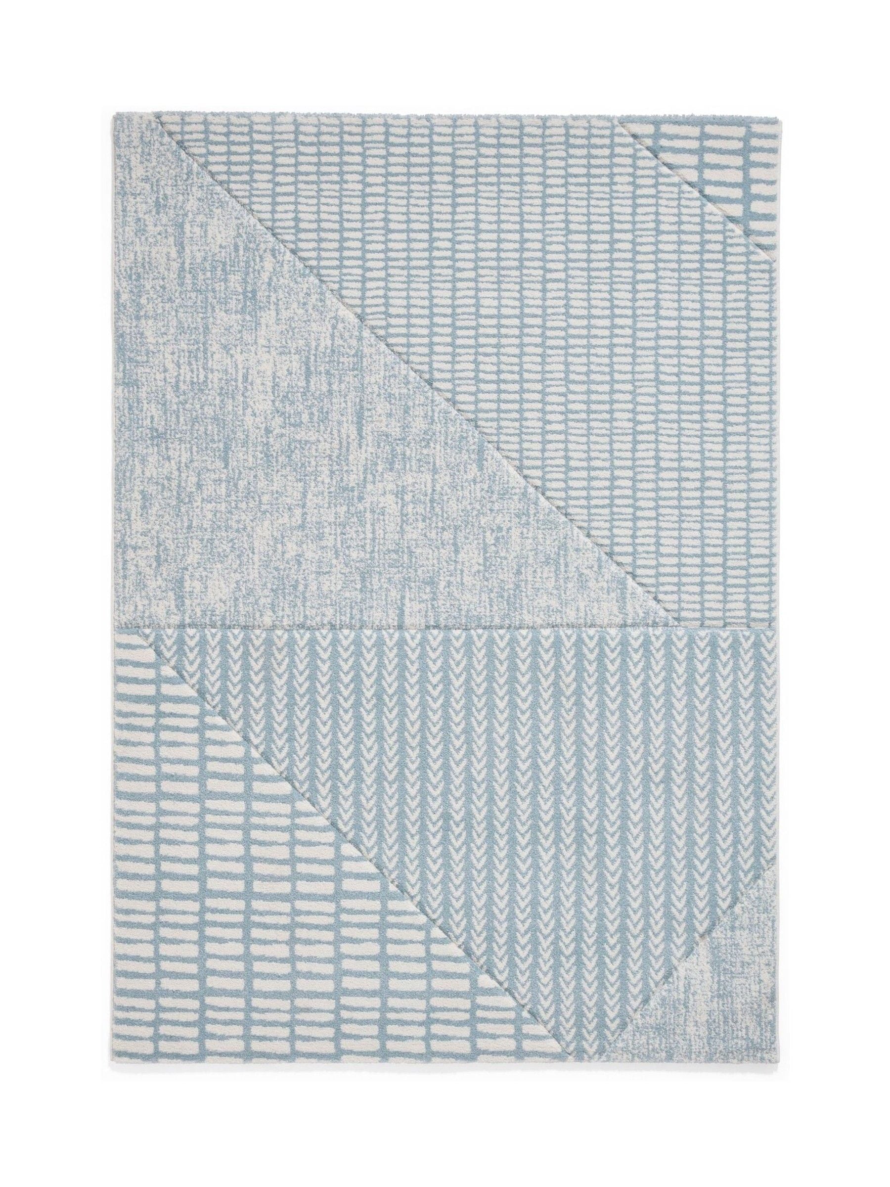 Catherine Lansfield Blue Larsson abstract rug various sizes, imported from the UK