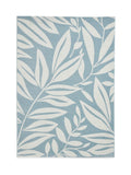 Catherine Lansfield blue botanical rug Sorral Leaves, imported from the UK