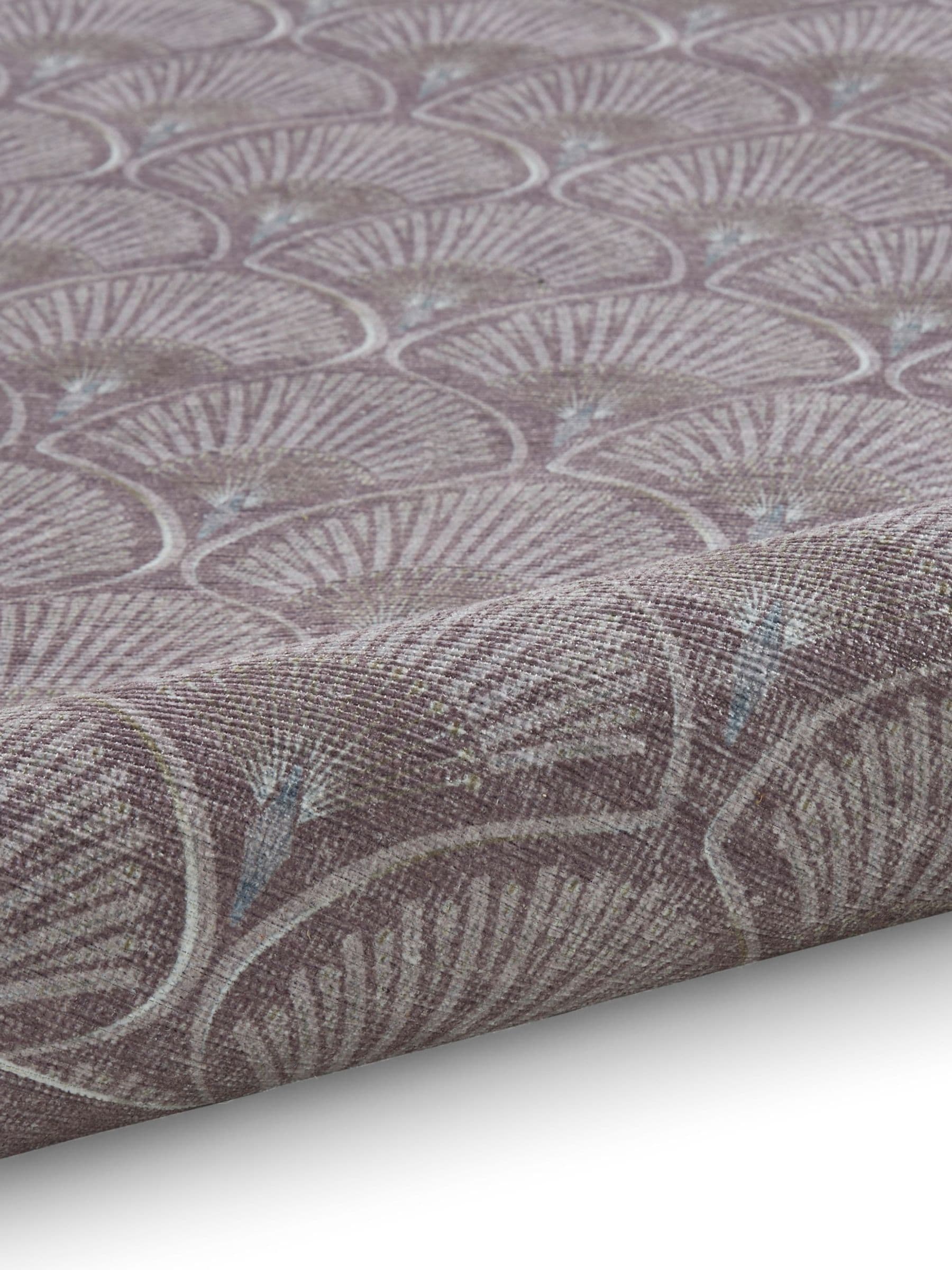 Catherine Lansfield purple Deco Peacock rug, UK version