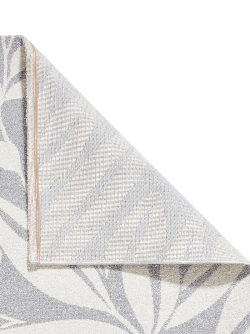 Catherine Lansfield grey sorral leaves botanical rug (British brand)