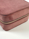 Loveabode pink personalised velvet travel jewellery box, UK version