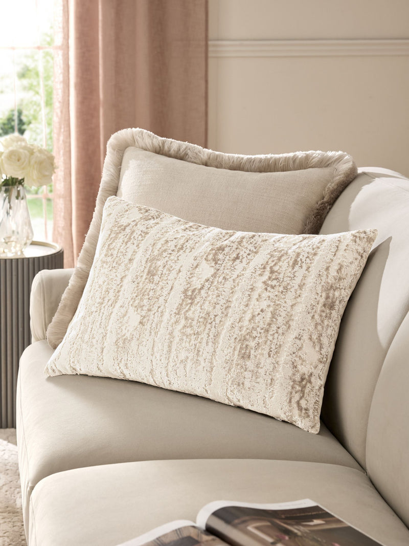 Charcoal Grey Collection Luxe Fem Chic Velvet Abstract Cushion 59 x 59cm