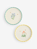 Maisie blue and pink floral scallop edge side plates 21cm (British brand)