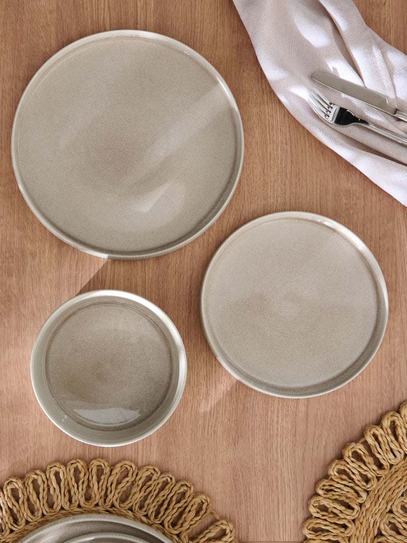Natural Stamford 12-piece stoneware dinner set (British brand)