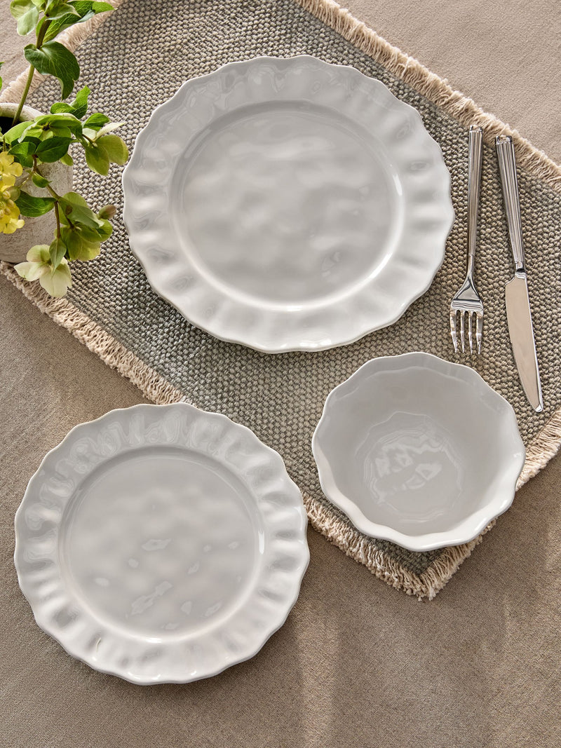 12 piece White Sadie stoneware dinner set (British brand)