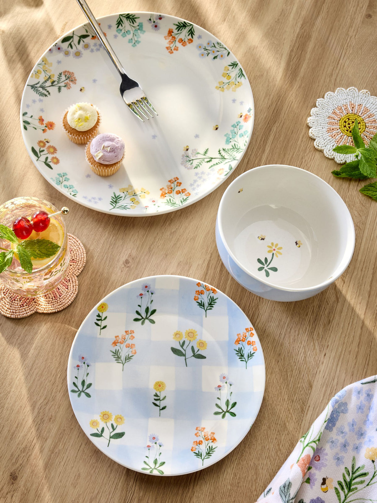 Maisie Floral 12-piece dinner set (British brand)