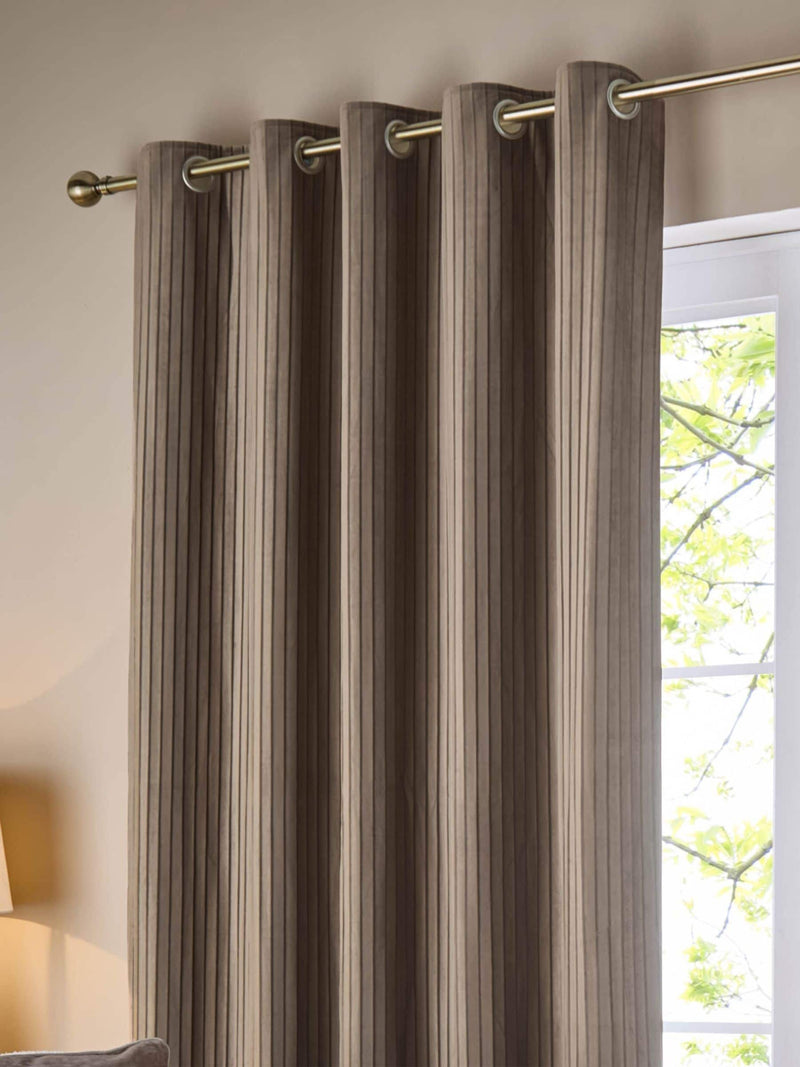 Paoletti mink velvet lined eyelet curtains, UK version