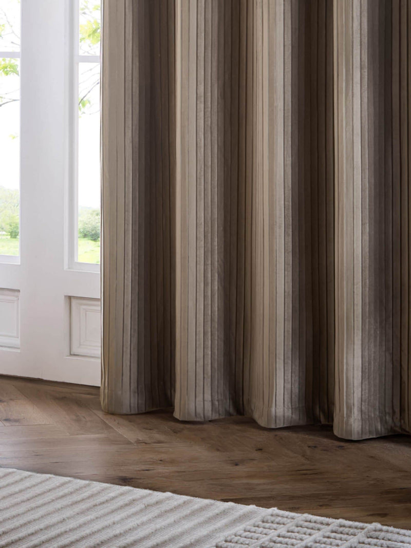 Paoletti mink velvet lined eyelet curtains, UK version