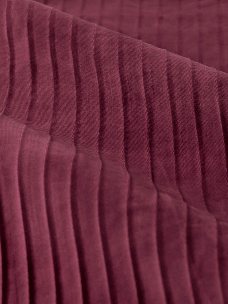 Paoletti Merlot Corinthian velvet curtain pair - British product