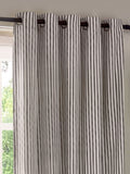 Yard Grey Hebden Striped Lined Eyelet Curtains