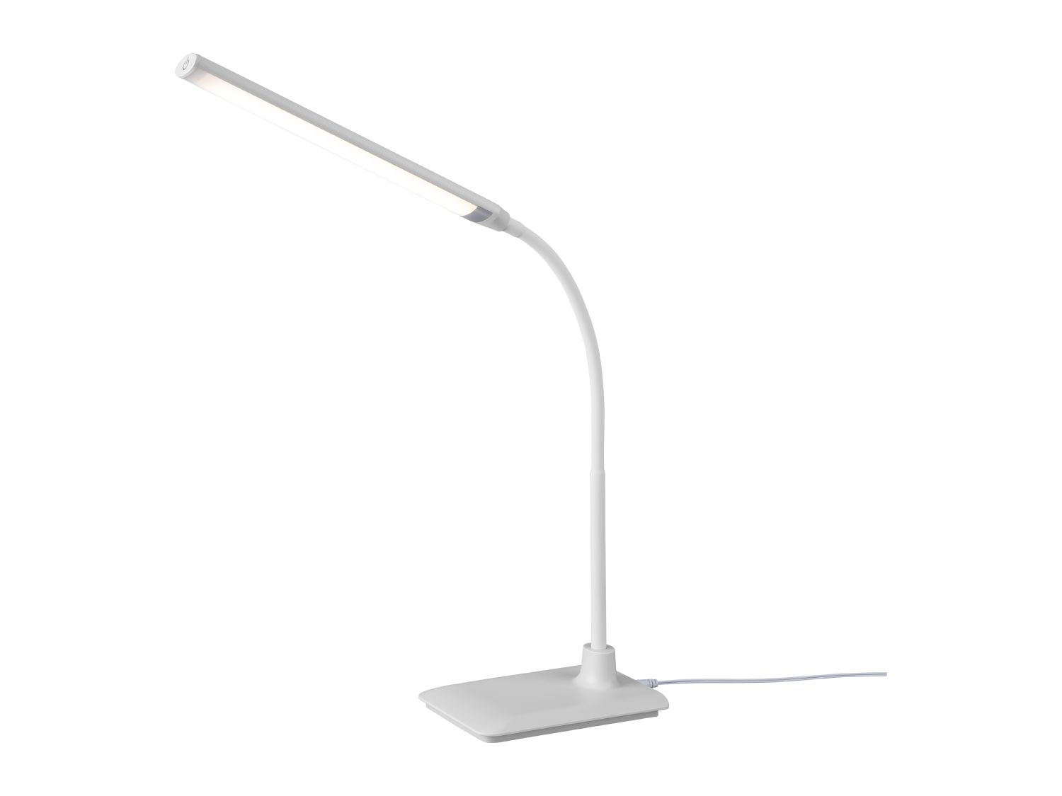 White LED desk lamp with flexible arm (British brand)