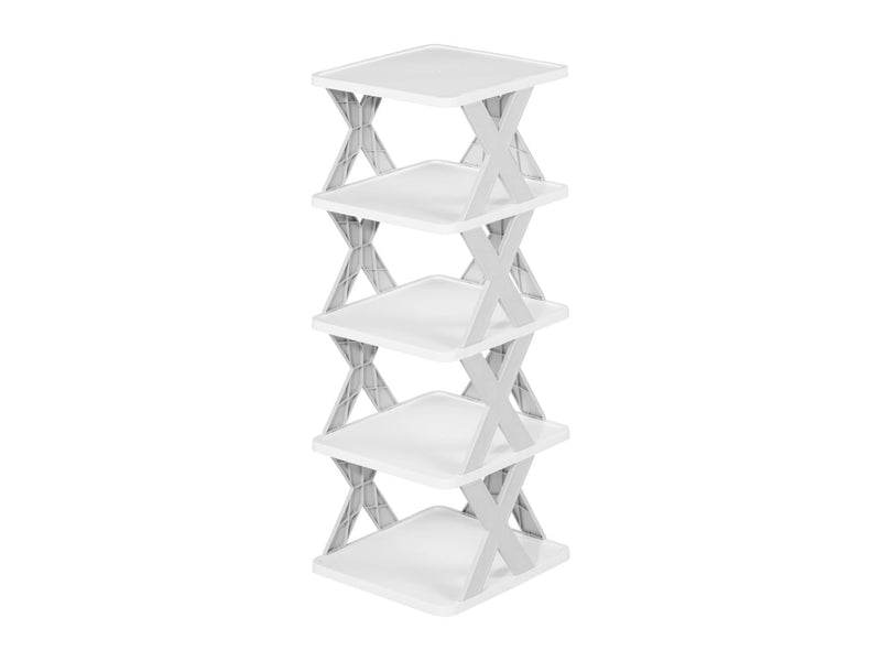 Five-tier shoe storage rack plastic organiser, UK version