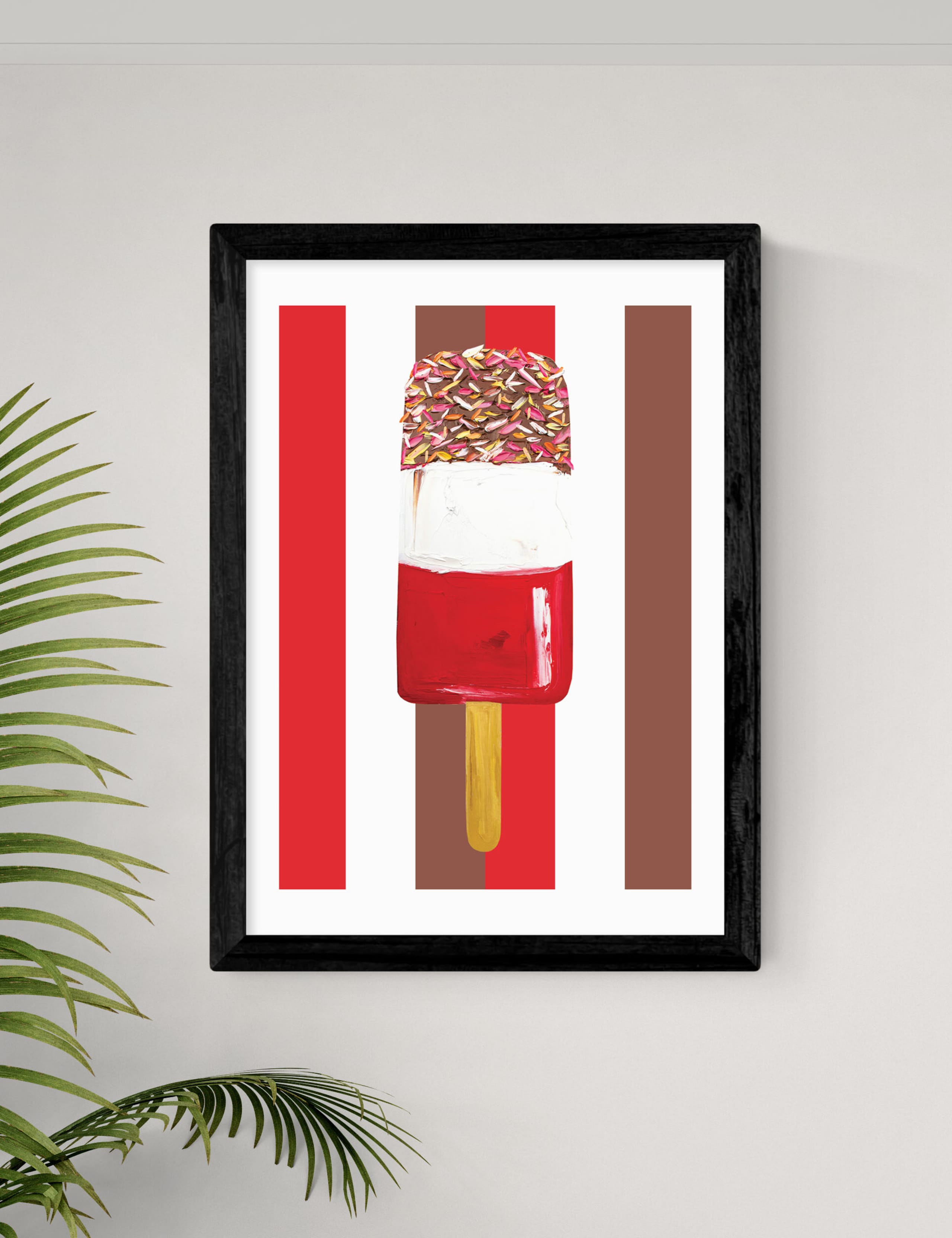 East End Prints Fab Stripes framed art - British product