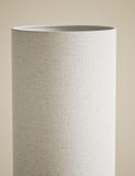 Fabric cylinder floor lamp with wood base 125 cm - British product