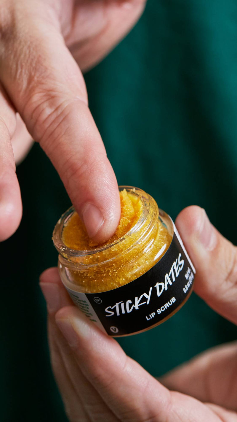 Lush lip scrub Sticky Dates, imported from the UK