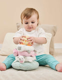 JoJo Maman Bébé farm plush ring stacker toy - British product