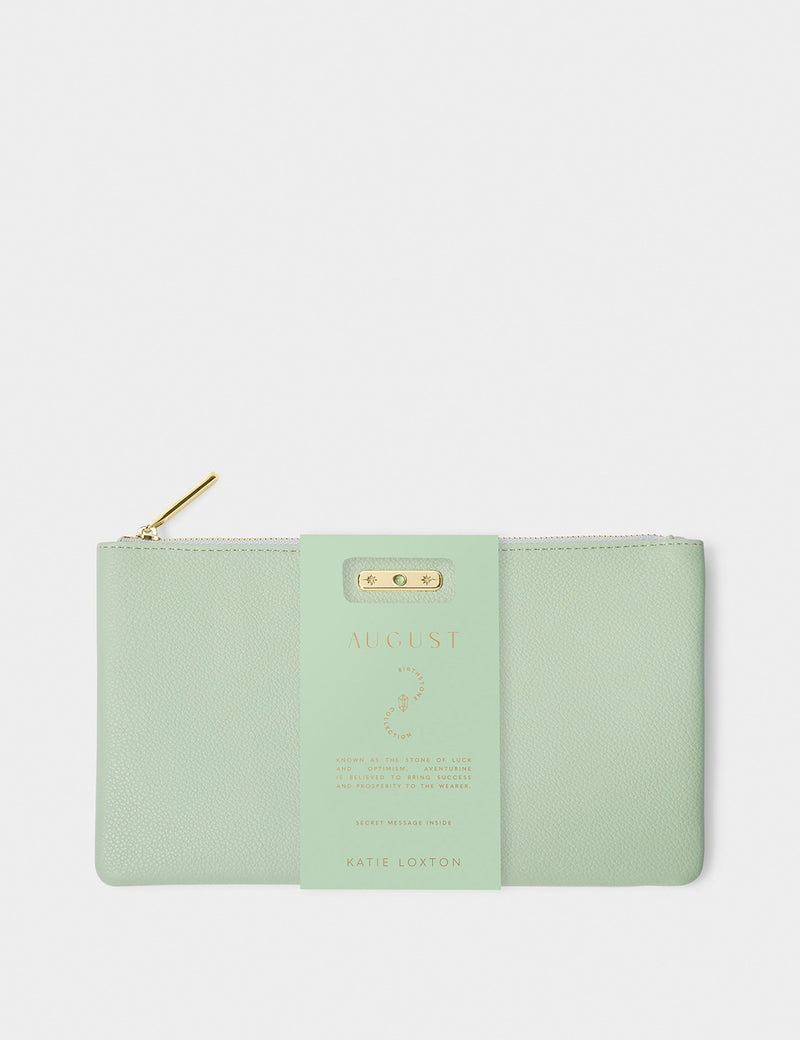 Katie Loxton faux leather August birthstone pouch purse, imported from the UK