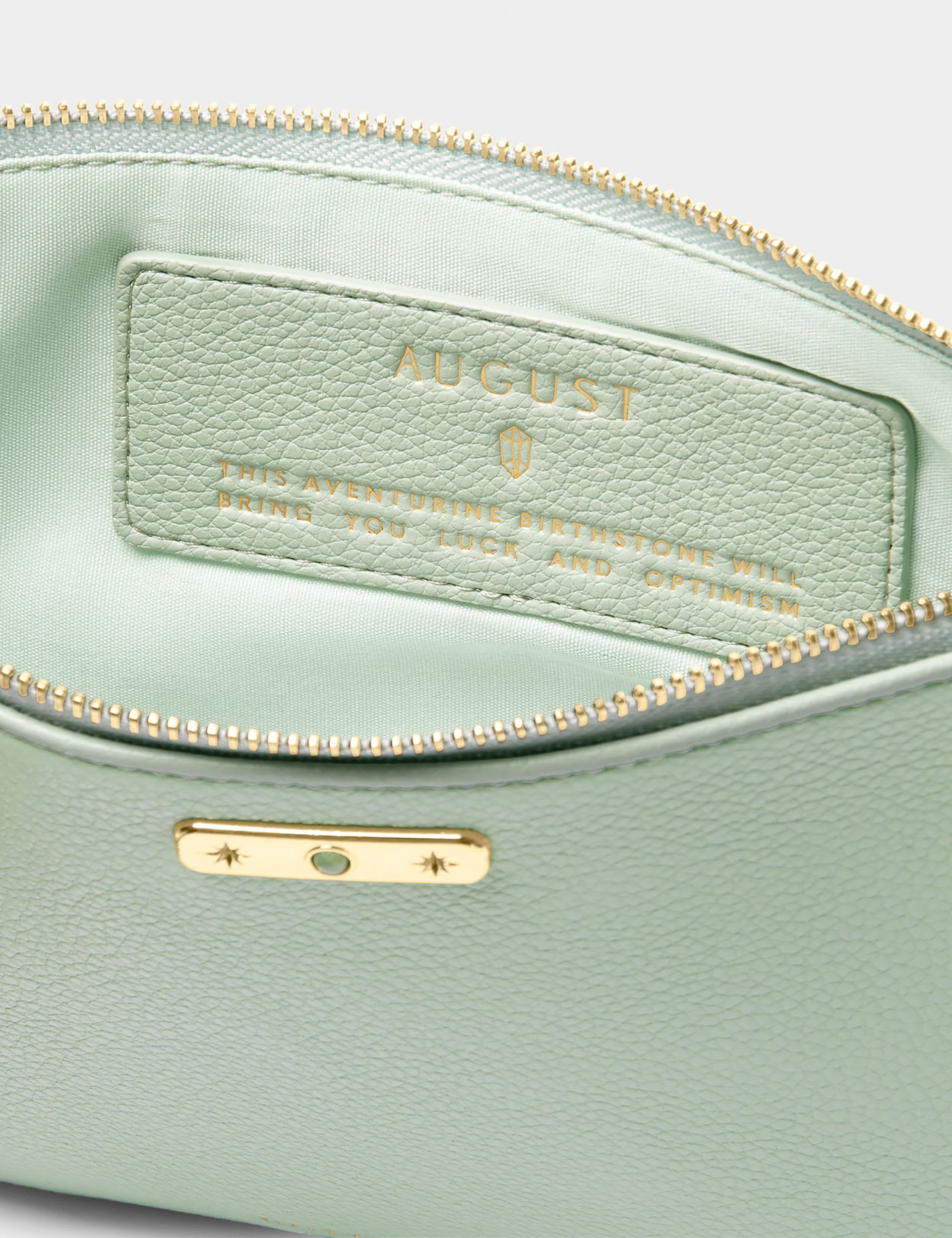 Katie Loxton faux leather August birthstone pouch purse, imported from the UK