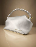 Katie Loxton faux leather braided handle bag metallic, imported from the UK