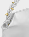 Katie Loxton faux leather braided handle bag metallic, imported from the UK