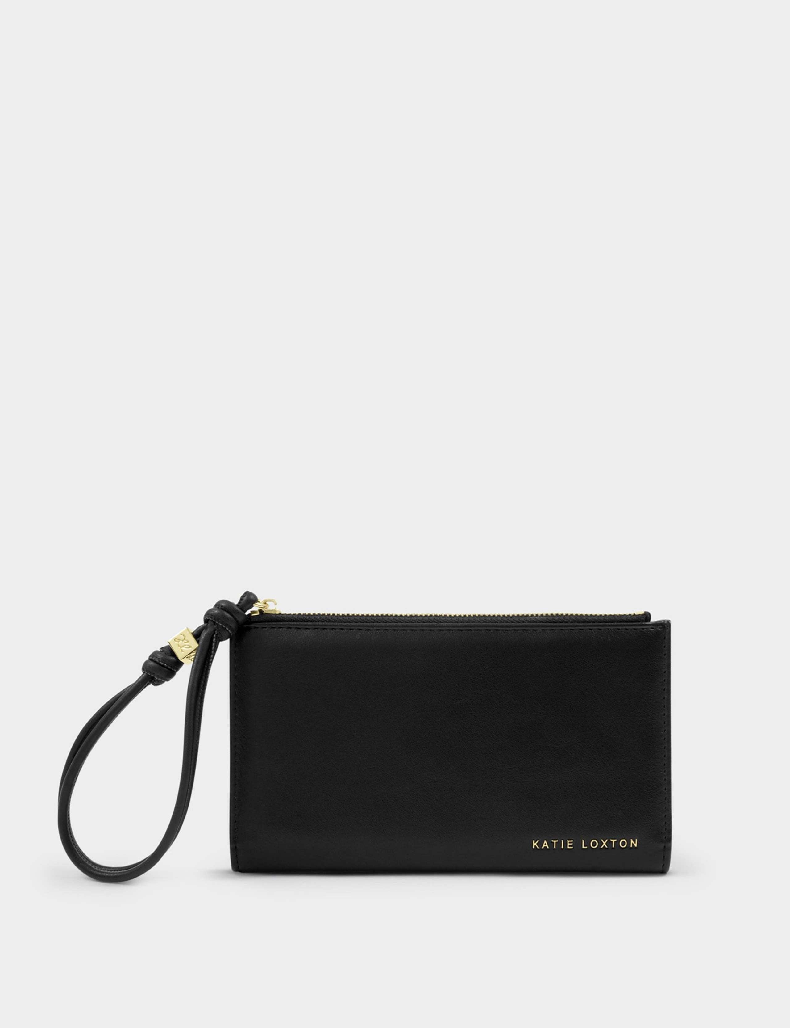 Katie Loxton faux leather braided wristlet purse with card slots - British product