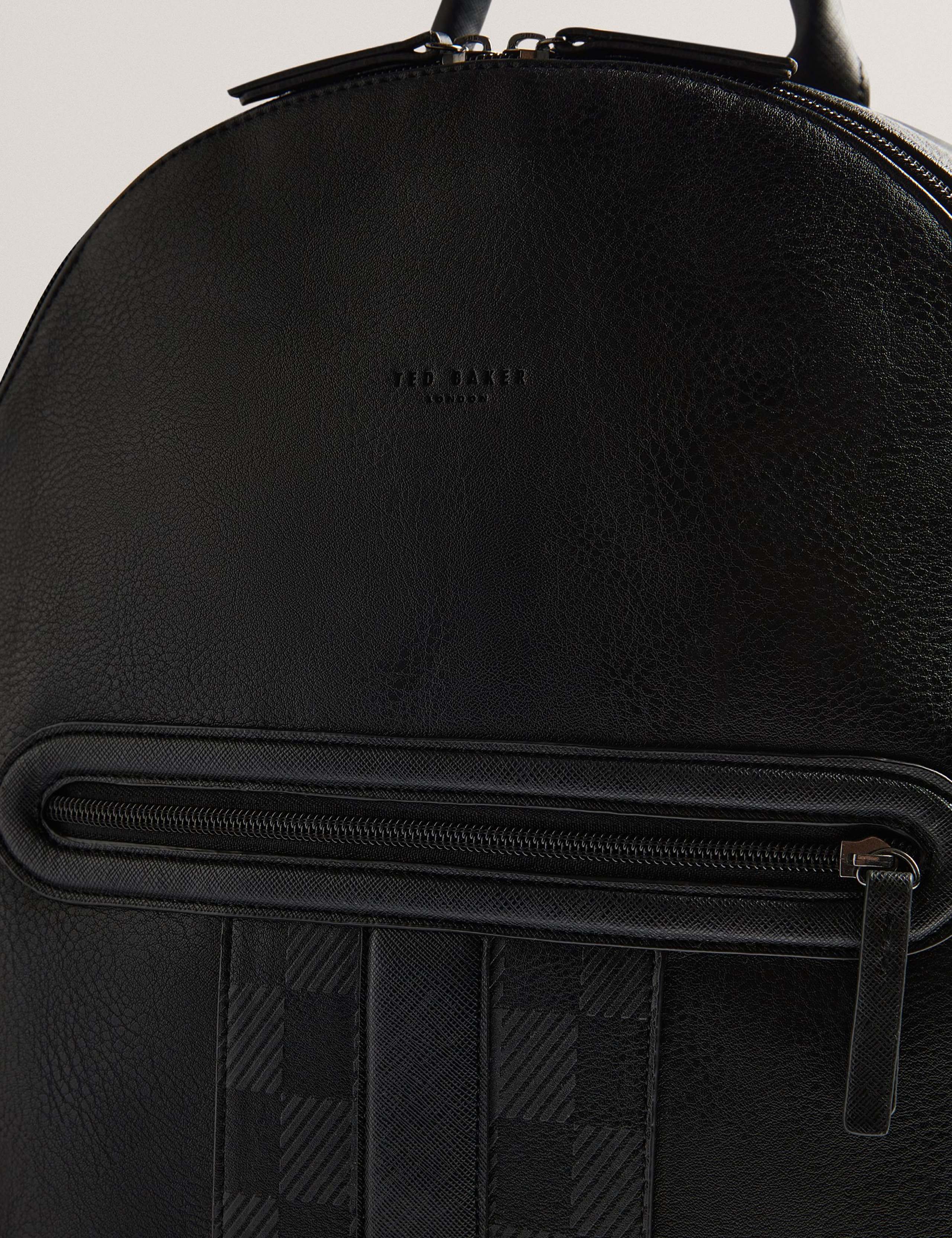 Ted Baker faux leather checked backpack, UK version