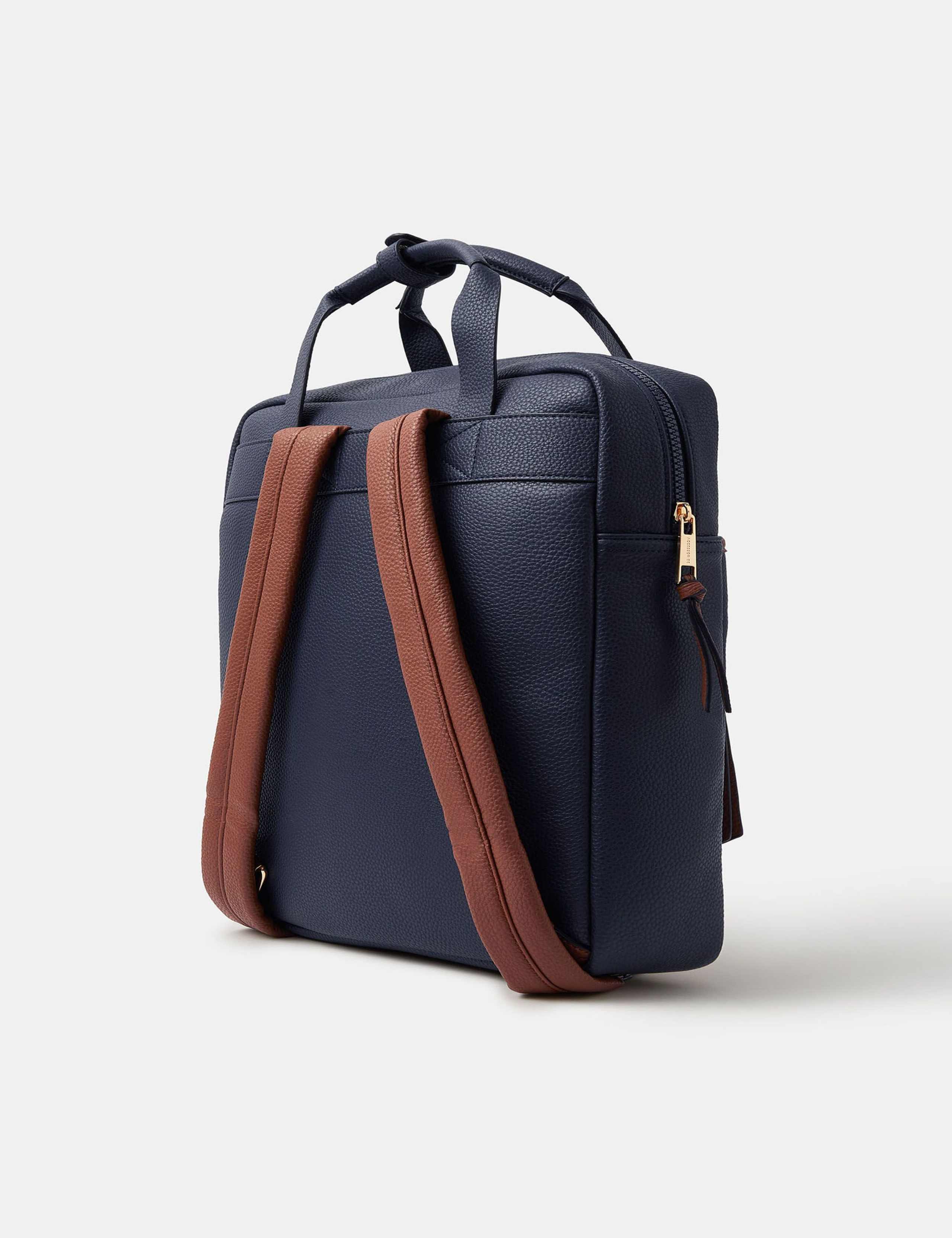 Accessorize faux leather colour block backpack (British brand)