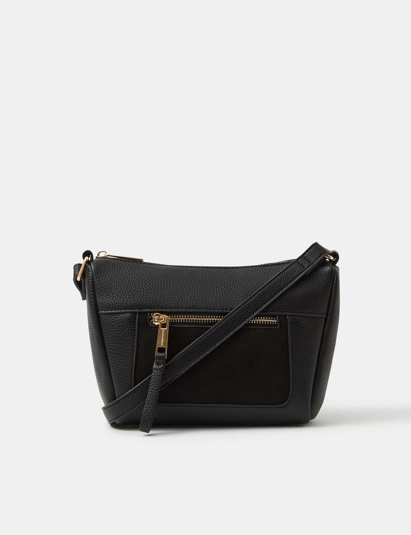Accessorize faux leather cross body bag with gold hardware - British product
